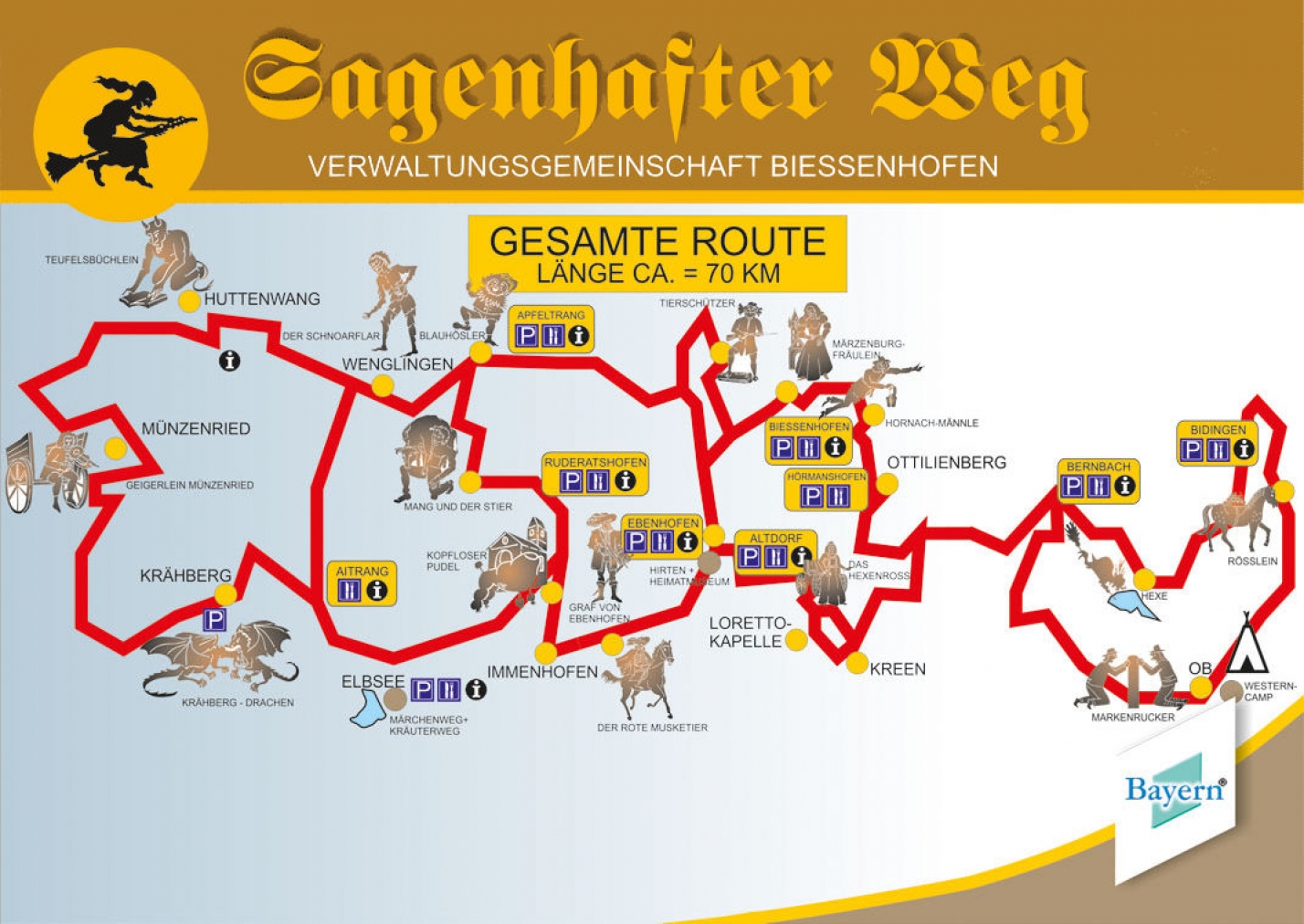 Sagenhafter Weg Gesamtroute